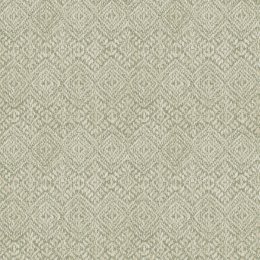 A Street Prints Gallivant Green & Natural Wallpaper with a fabric-inspired geometric pattern in soft green and beige tones.