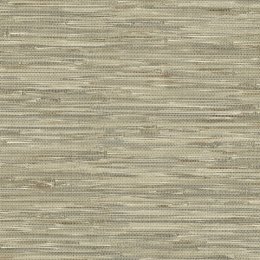 A Street Prints Exhale Natural & Green Wallpaper with a woven grasscloth effect in soft green and beige tones.