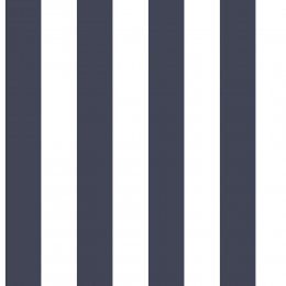 Galerie Awning Stripe Navy Wallpaper