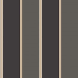 Galerie Formal Stripe Black / Slate / Gold Wallpaper