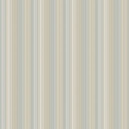 Galerie Pinstripe Beige / Teal Wallpaper