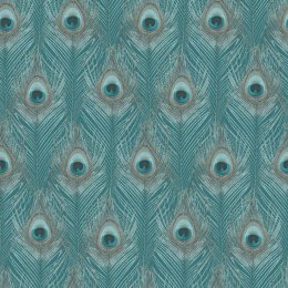 Galerie Organic Textures Peacock Feather Teal Wallpaper G67978