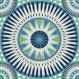 ohpopsi Large Eclipse Denim & Flax Wallpaper GRA50127W