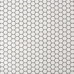 Contour Antibac Hexagon Lattice White Wallpaper 112650