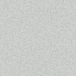 Galerie Ditsy Leaf Motif Silver Grey