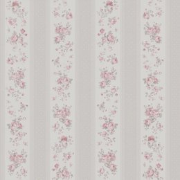 Galerie Vintage Rose Stripe Motif Beige / Pink / White Wallpaper