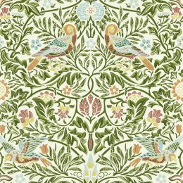 Morris & Co Bird Boughs Green Wallpaper