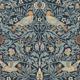 Morris & Co Bird Webbs Blue Wallpaper