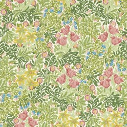 Morris & Co Bower Boughs Green & Rose Wallpaper