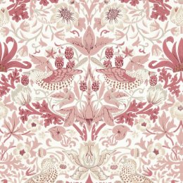 Morris & Co Simply Strawberry Thief Madder Wallpaper