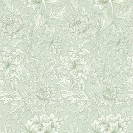 Morris & Co Chrysanthemum Toile Willow Wallpaper