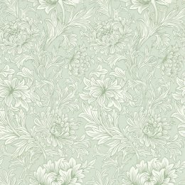 Morris & Co Chrysanthemum Toile Willow Wallpaper