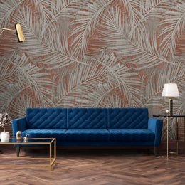 Grandeco Palm Fever Rust Wall Mural