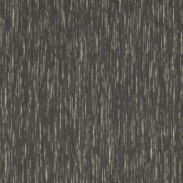 Clarke & Clarke Asper Charcoal and Gilver Wallpaper flat shot showing dramatic metallic vertical stripe design on textured charcoal background.