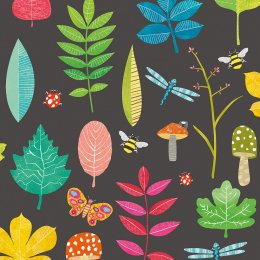 ohpopsi Forest Floor Liquorice Wallpaper WGU50102W