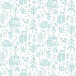 ohpopsi Honeywood Bears Bluejay Wallpaper WGU50146W