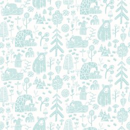 ohpopsi Honeywood Bears Bluejay Wallpaper WGU50146W