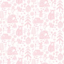 ohpopsi Honeywood Bears Petal Wallpaper WGU50147W