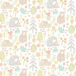 ohpopsi Honeywood Bears Honeycomb Wallpaper WGU50149W