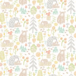 ohpopsi Honeywood Bears Honeycomb Wallpaper WGU50149W