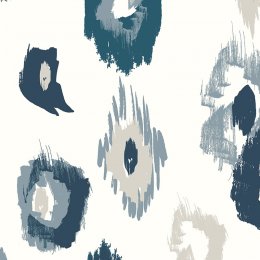 ohpopsi Animal Ikat Wilderness White/Serpemtine Wallpaper WLD53118W