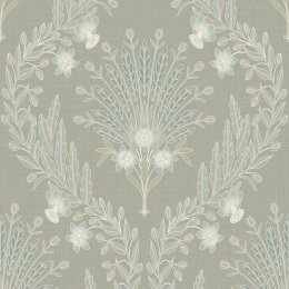 Flora Taupe Wallpaper