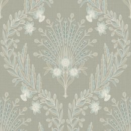 Flora Taupe Wallpaper