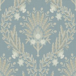 Flora Blue Wallpaper