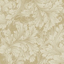 Grandeco Rossetti Acanthus Leaves Gold Wallpaper