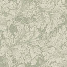 Grandeco Rossetti Acanthus Leaves Green Wallpaper