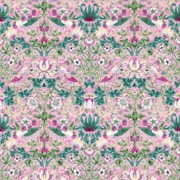 Morris & Co Strawberry Thief Miami Strip Wallpaper