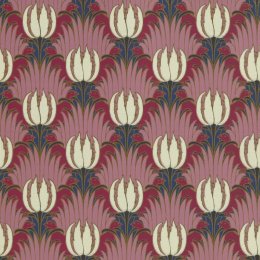 Morris & Co Tulip & Bird Amaranth & Blush Wallpaper