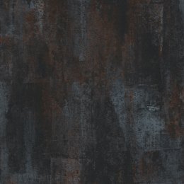 Flat image of Abigail Ahern Oxidized Opulence Nightfall wallpaper in rich navy with oxidized effect