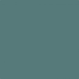 Flat image of Craig & Rose French Turquoise paint in a vibrant turquoise finish