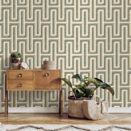 Decorline Henley Teal & Gold Wallpaper