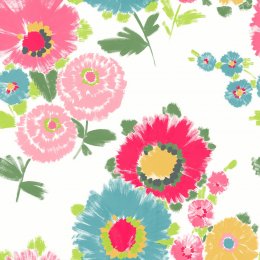 A Street Prints Essie Bright Pink & Teal Wallpaper