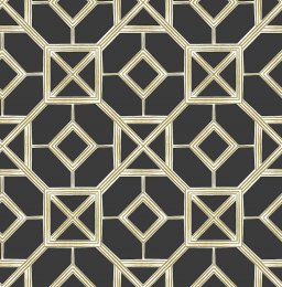 A Street Prints Livia Black Wallpaper