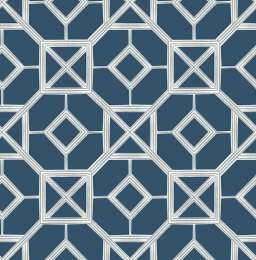 A Street Prints Livia Navy Wallpaper