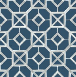 A Street Prints Livia Navy Wallpaper