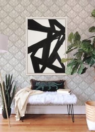 A Street Prints Palmier Grey Wallpaper Room