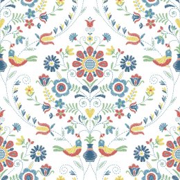 A Street Prints Britt Red & Blue Wallpaper