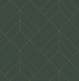 A Street Prints Sander Green & Gold Wallpaper