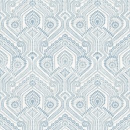 A Street Prints Fernback Blue Wallpaper