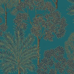 Grandeco City Of Palms Teal Wallpaper A49802