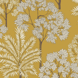 Grandeco City Of Palms Ochre Wallpaper A49803