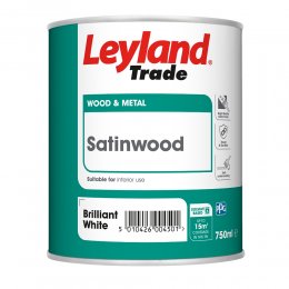 Leyland Trade Brilliant White Satinwood Paint