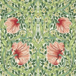 Morris & Co Pimpernel Shamrock/Watermelon Wallpaper