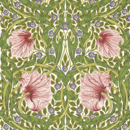 MorMorris & Co Pimpernel Sap Green/Strawberry Wallpaper