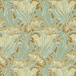 Morris & Co Laceflower Garden Tobacco/Pistachio Wallpaper