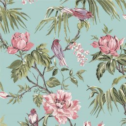 Next Birds & Blooms Duck Egg Wallpaper 118254